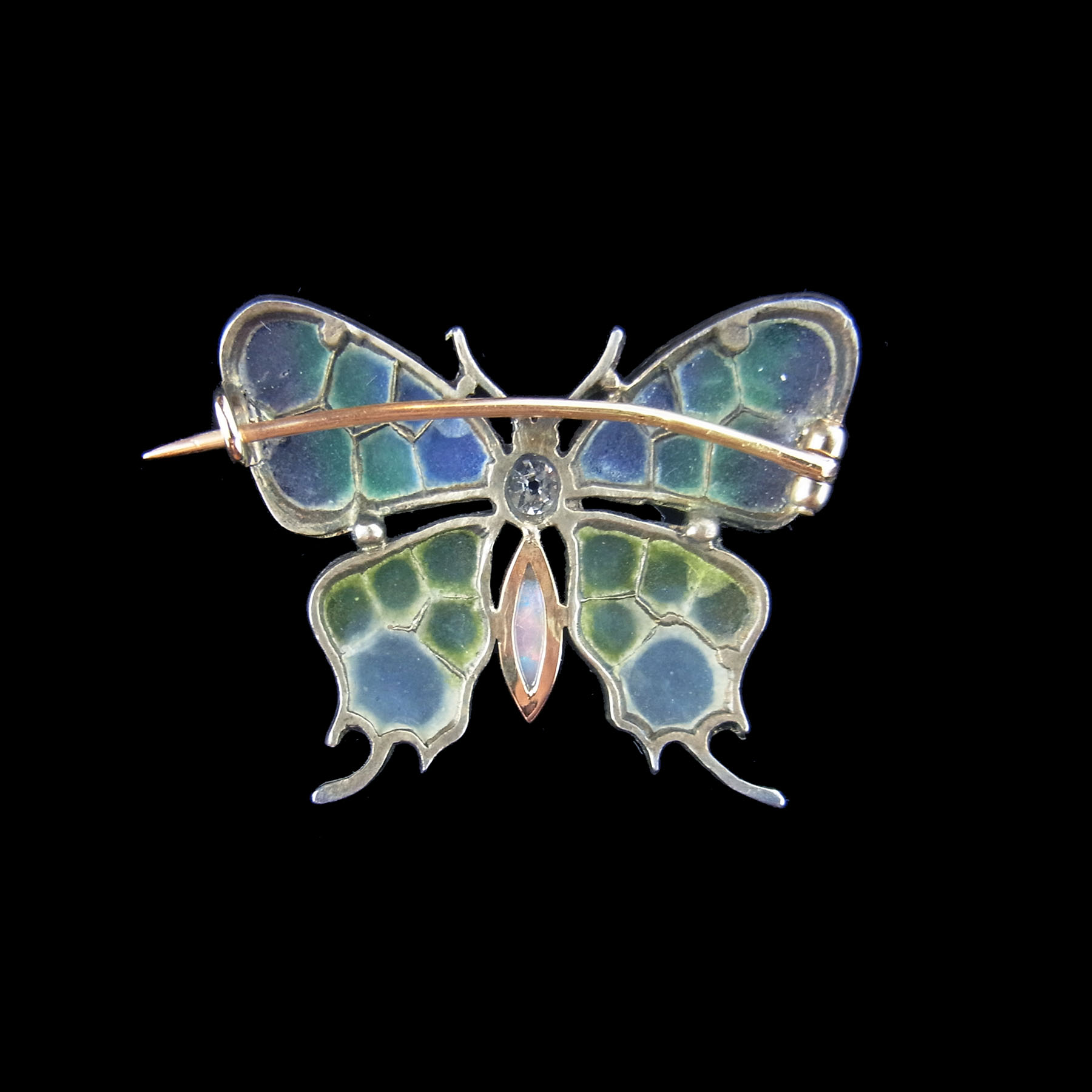 パピヨン 蝶々のアンティークプリカジュールブローチ | ルーヴル 